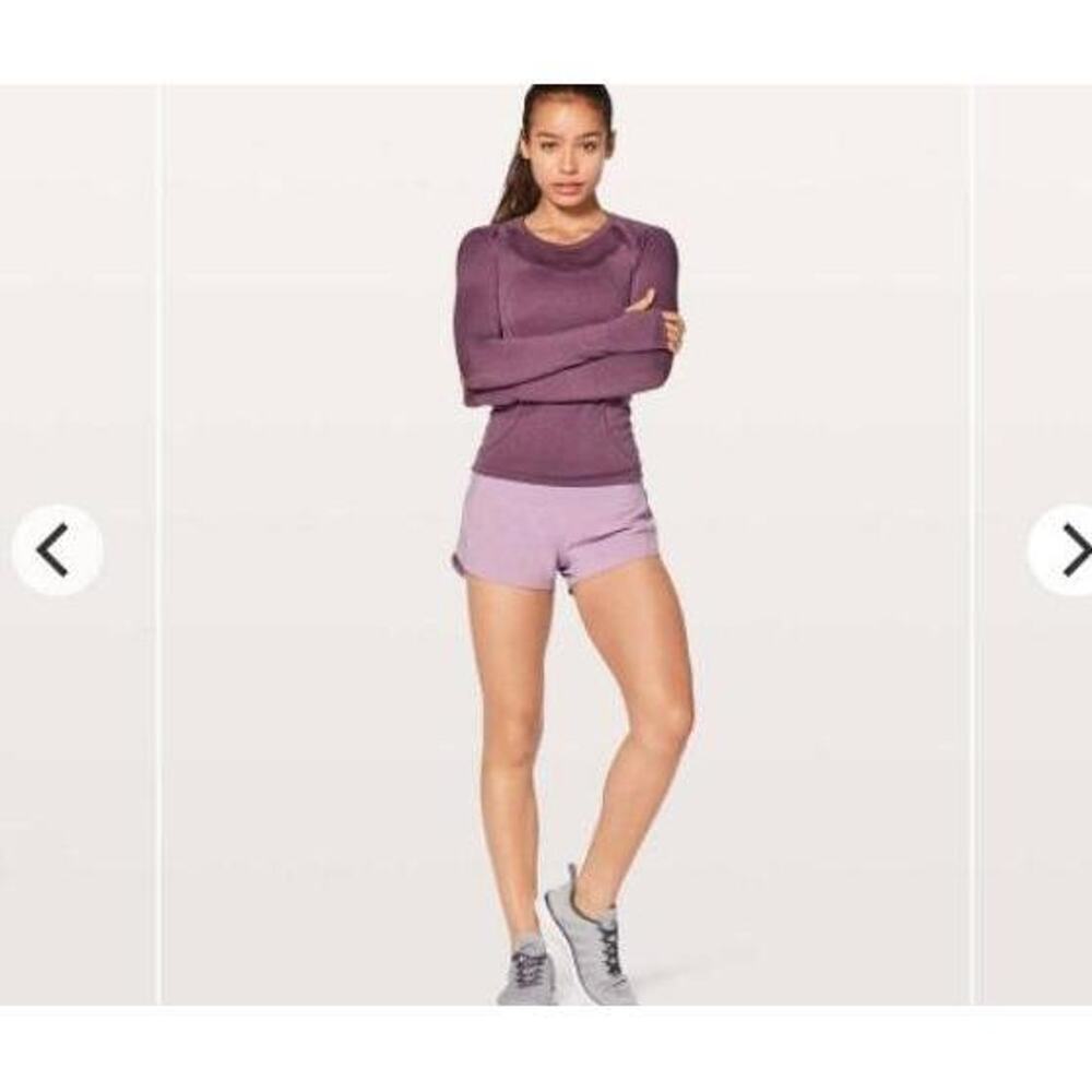Lululemon Shorts Womens Size 6 Lilac Quartz Athletic Zipper Pocket Swift - Picture 10 of 11
